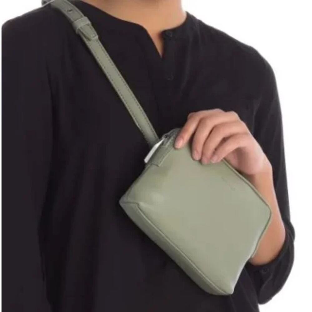 MATT & NAT Loom Vegan Leather Belt Bag Pink Seafoam Green - Picture 2 of 9